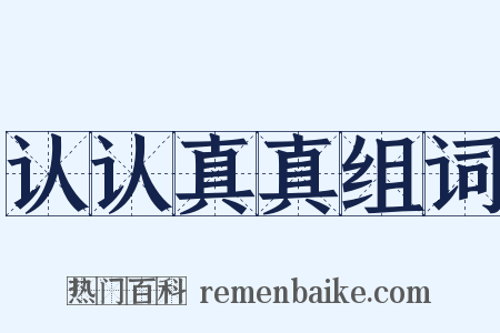 认认真真组词是什么意思的图片